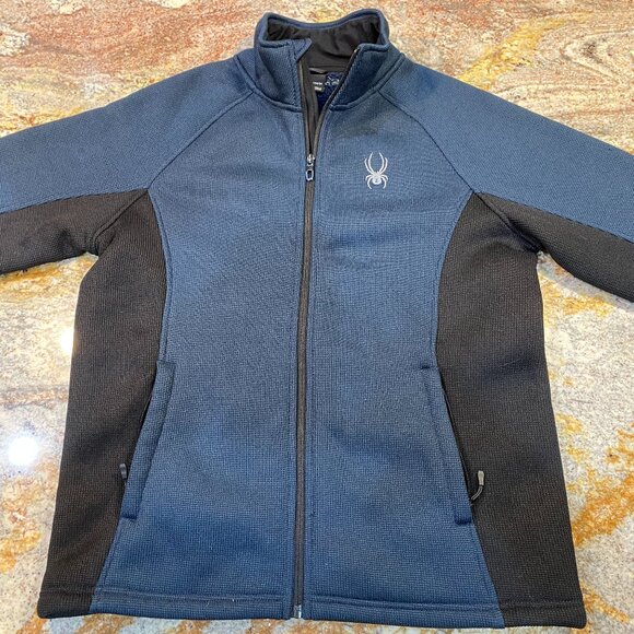SPYDER Frontier Full-Zip Sweater Mock Neck Sherpa Fleece Lined Jacket - M - Picture 1 of 6